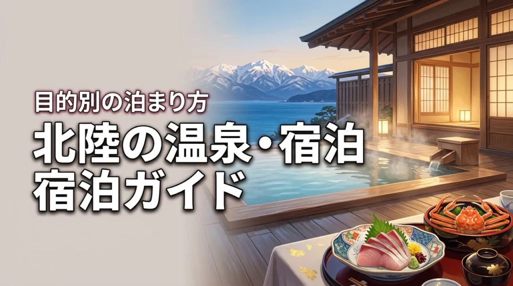 迷ったらこれ！北陸の温泉・宿泊ガイド｜石川・富山・福井の目的別の泊まり方
