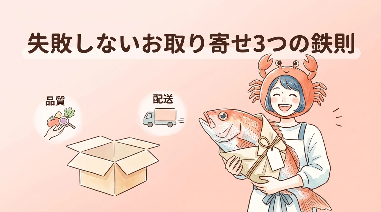 失敗しないお取り寄せのための3つの確認ポイント