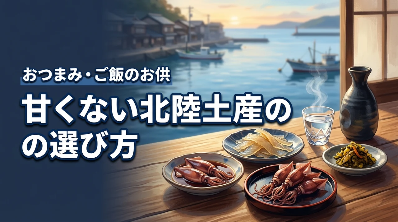 甘いものよりしょっぱい系?甘くない北陸土産の選び方|酒肴・海産物・ごはんのお供を場面別に整理