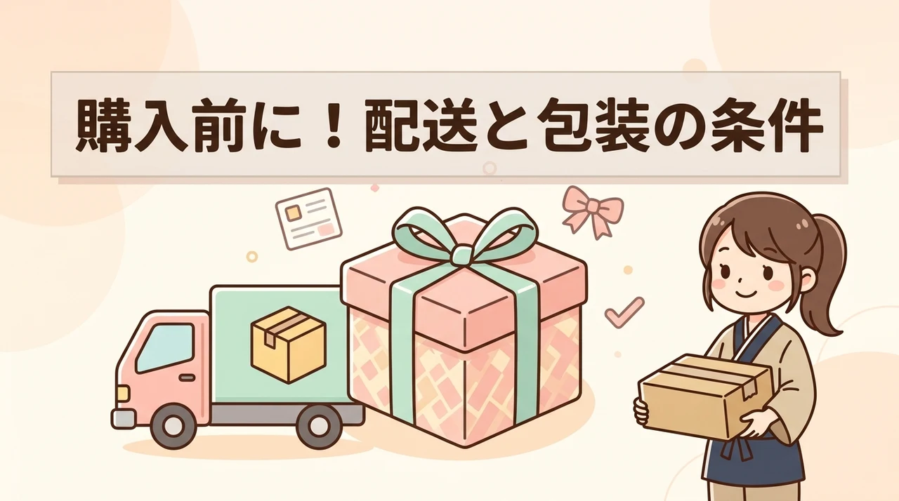 購入前に確認すべき配送と包装の条件
