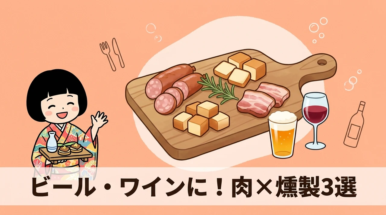 ビールやワインに合う肉系・燻製おつまみ3選
