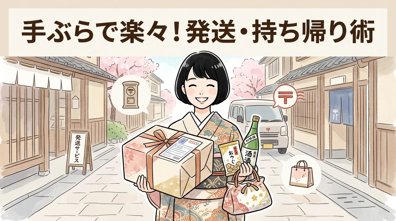 手ぶら観光に便利な発送サービスと持ち帰り方