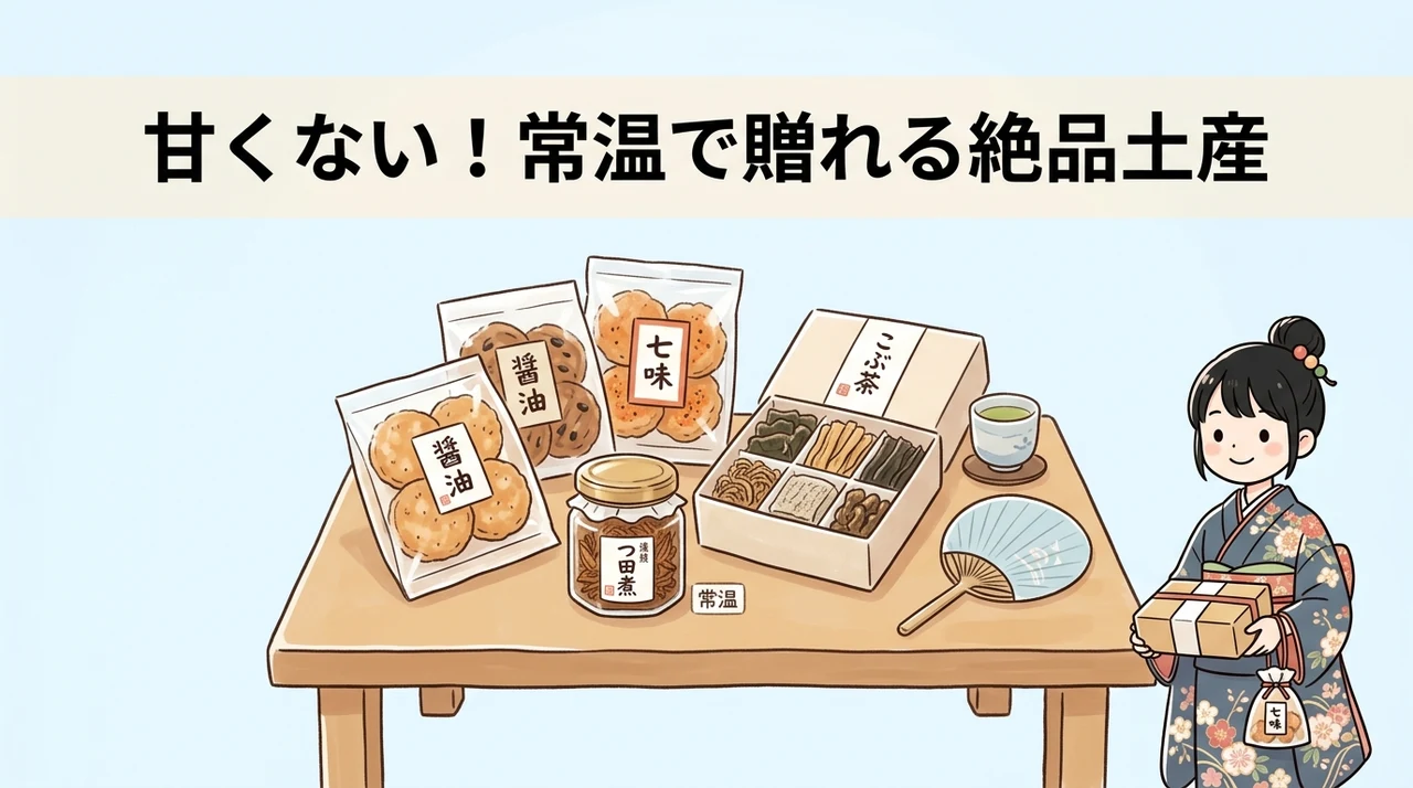 甘いものが苦手な方向けの常温お土産