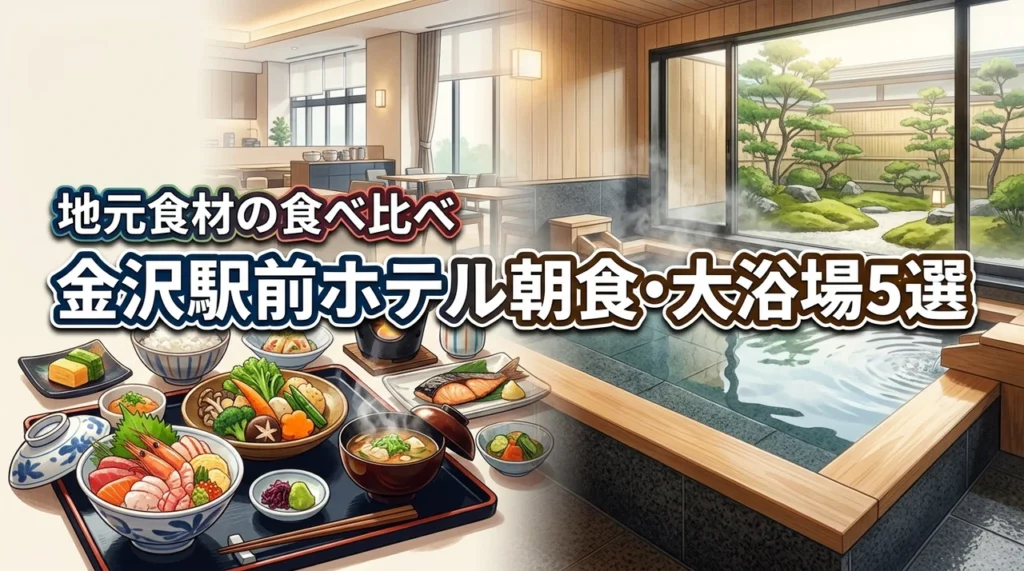 金沢駅前ホテルの朝食と大浴場を徹底比較！地元食材が味わえる5選