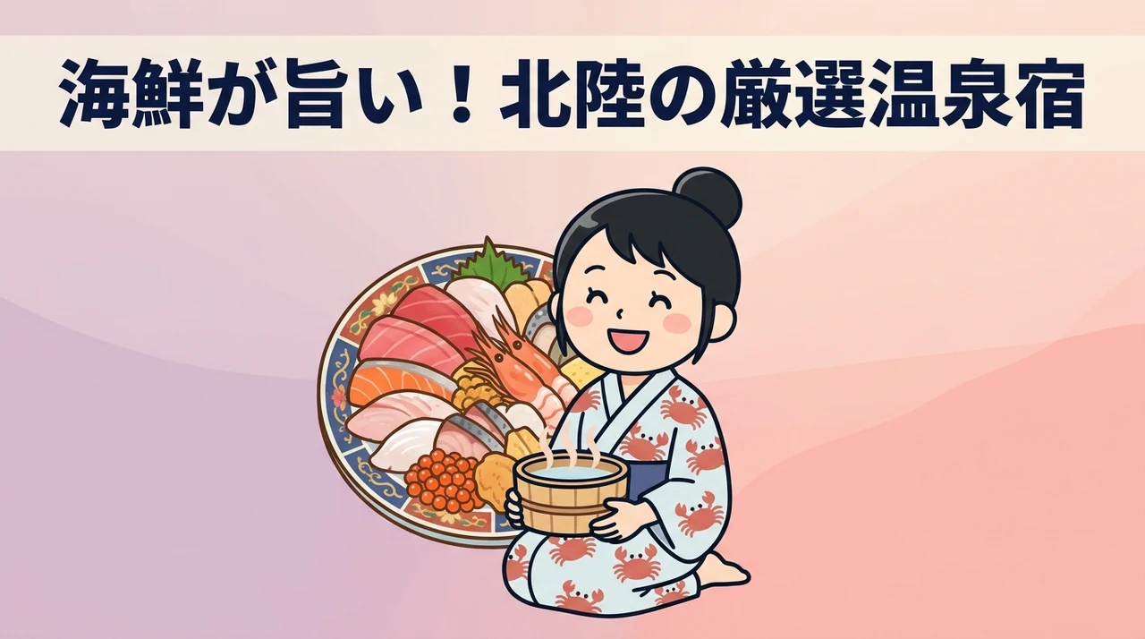 北陸で海鮮料理が自慢の温泉宿とは?エリアの魅力を知る