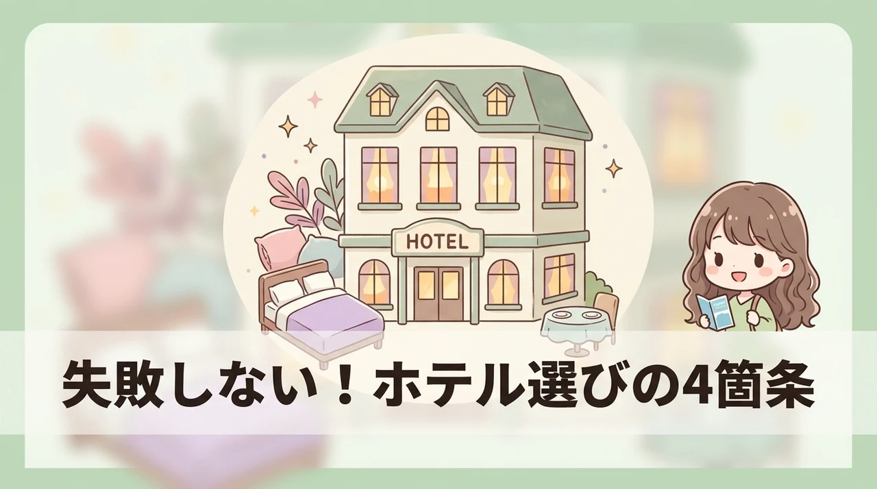 失敗しないホテル選びの4つの比較ポイント