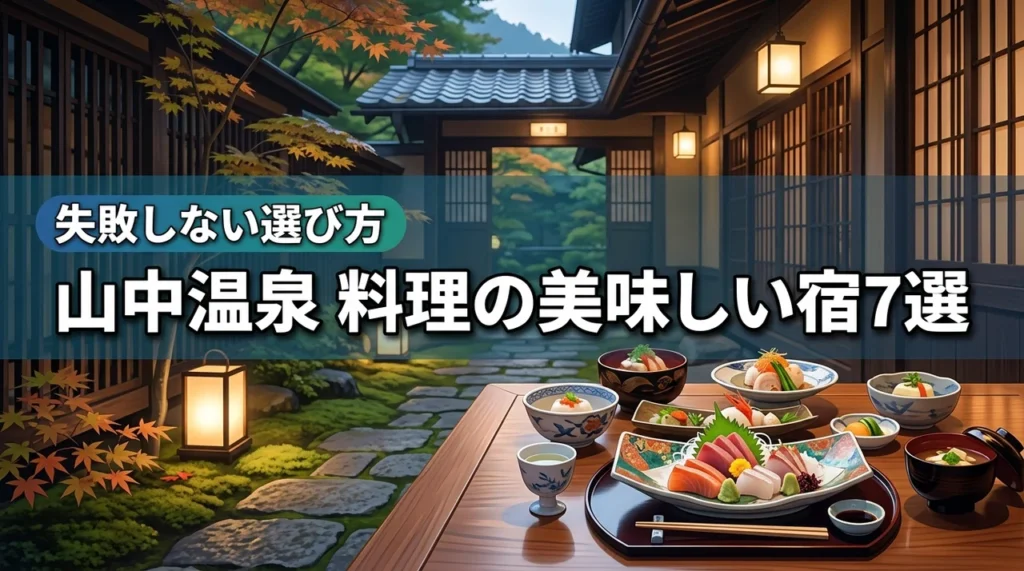 山中温泉で料理の美味しい宿7選｜失敗しない選び方と美食の楽しみ方