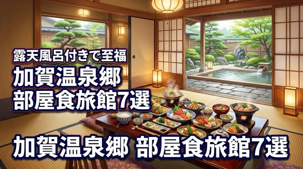 加賀温泉郷の部屋食旅館おすすめ7選｜露天風呂付きで叶える至福のひととき