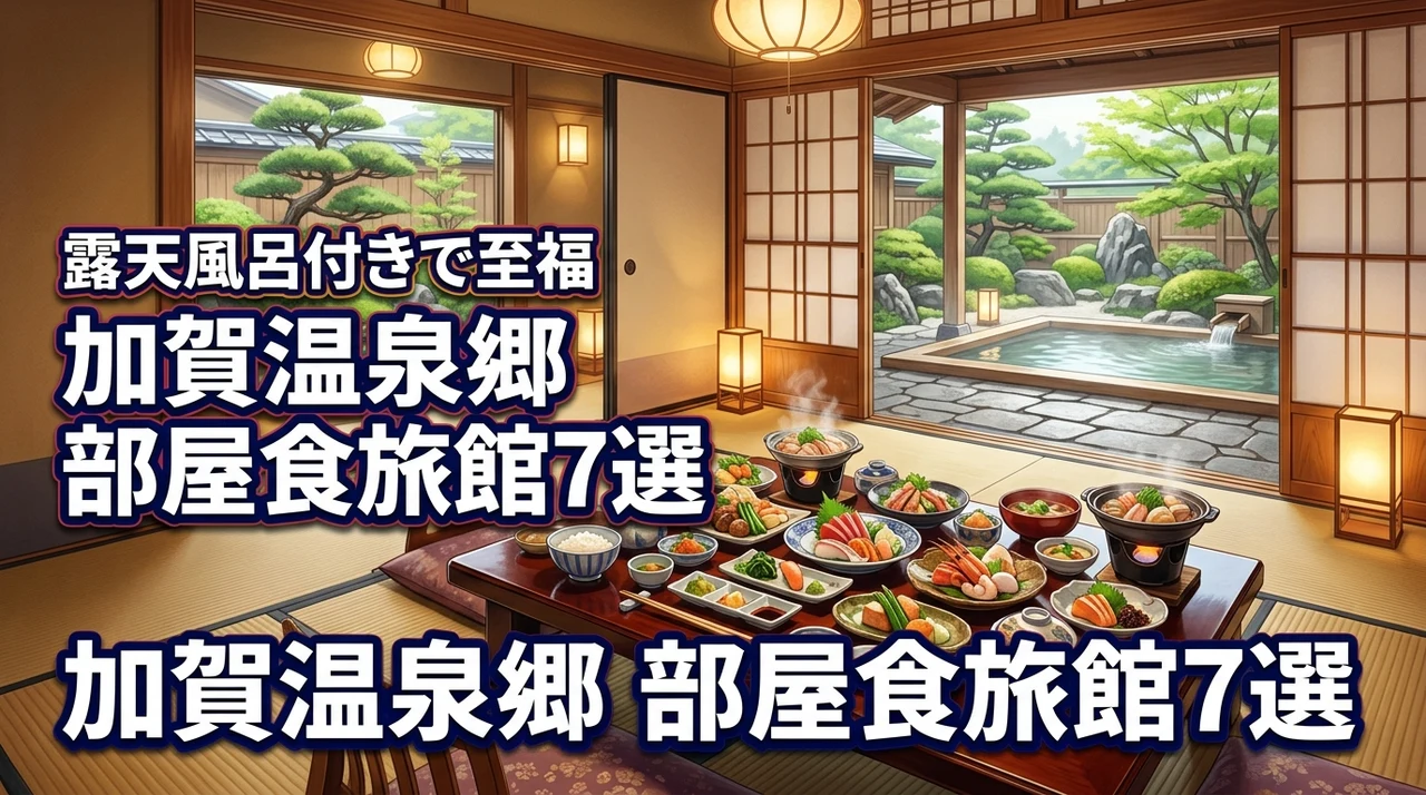 加賀温泉郷の部屋食旅館おすすめ7選｜露天風呂付きで叶える至福のひととき