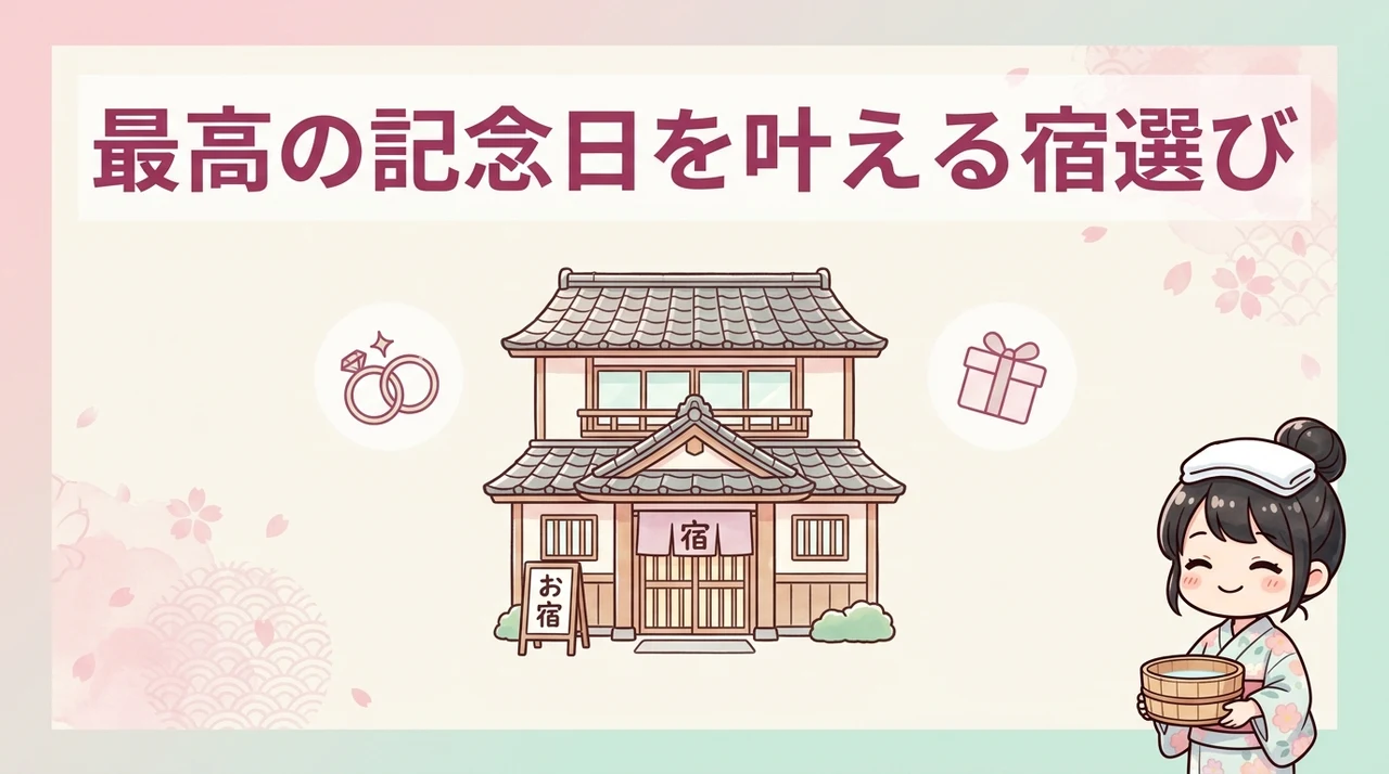 カップル・夫婦の記念日旅行に最適な宿の選び方
