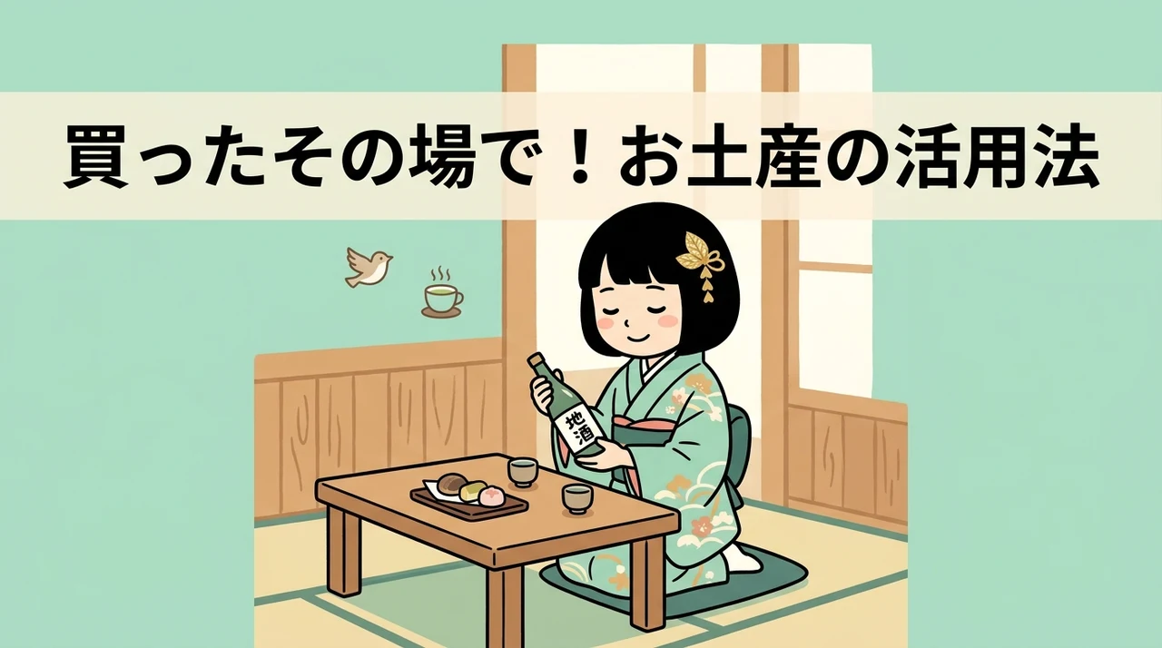 購入したお土産をその場で楽しむ活用法