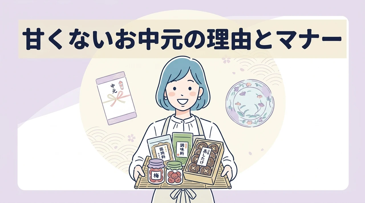 お中元に甘くない食べ物が選ばれる理由と贈る際の基本マナー