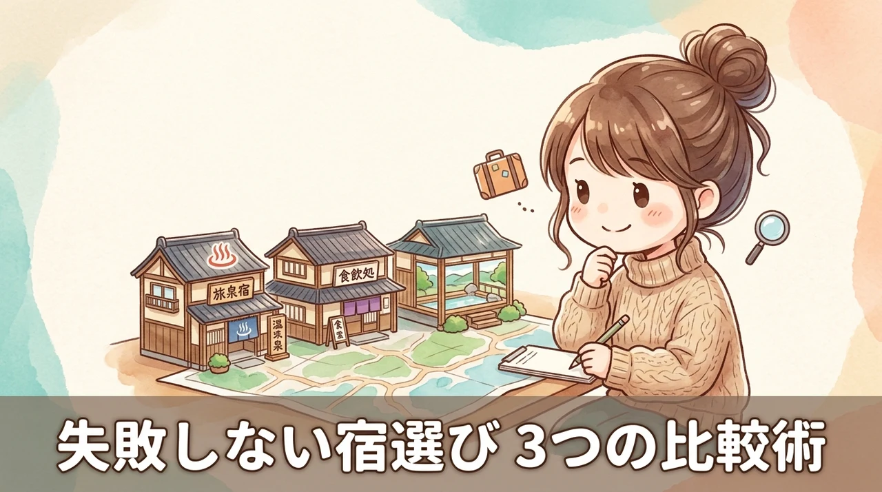 宿選びで比較したい3つの重要ポイント
