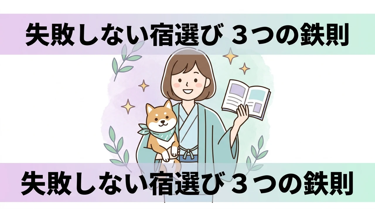 宿選びで失敗しないための3つの確認ポイント