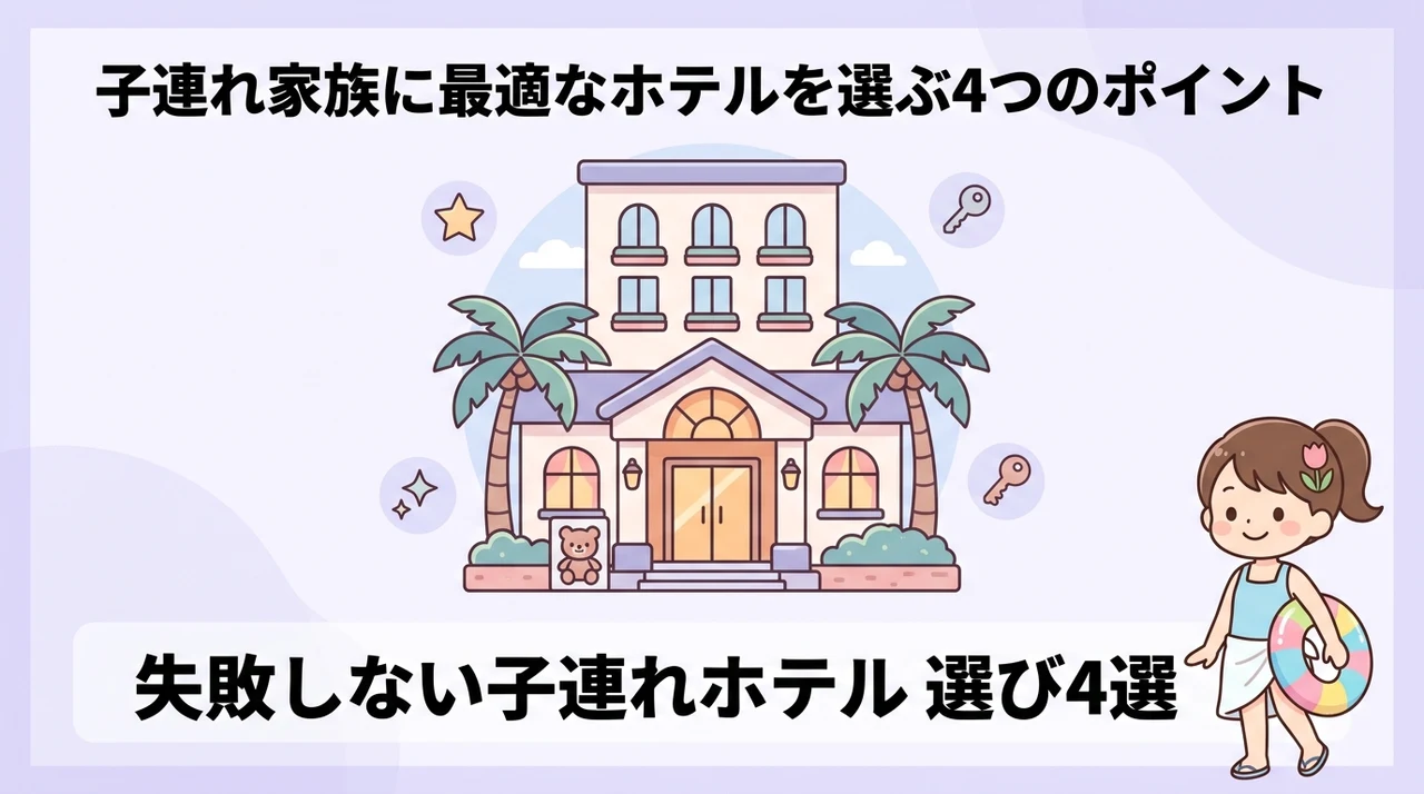 子連れ家族に最適なホテルを選ぶ4つのポイント