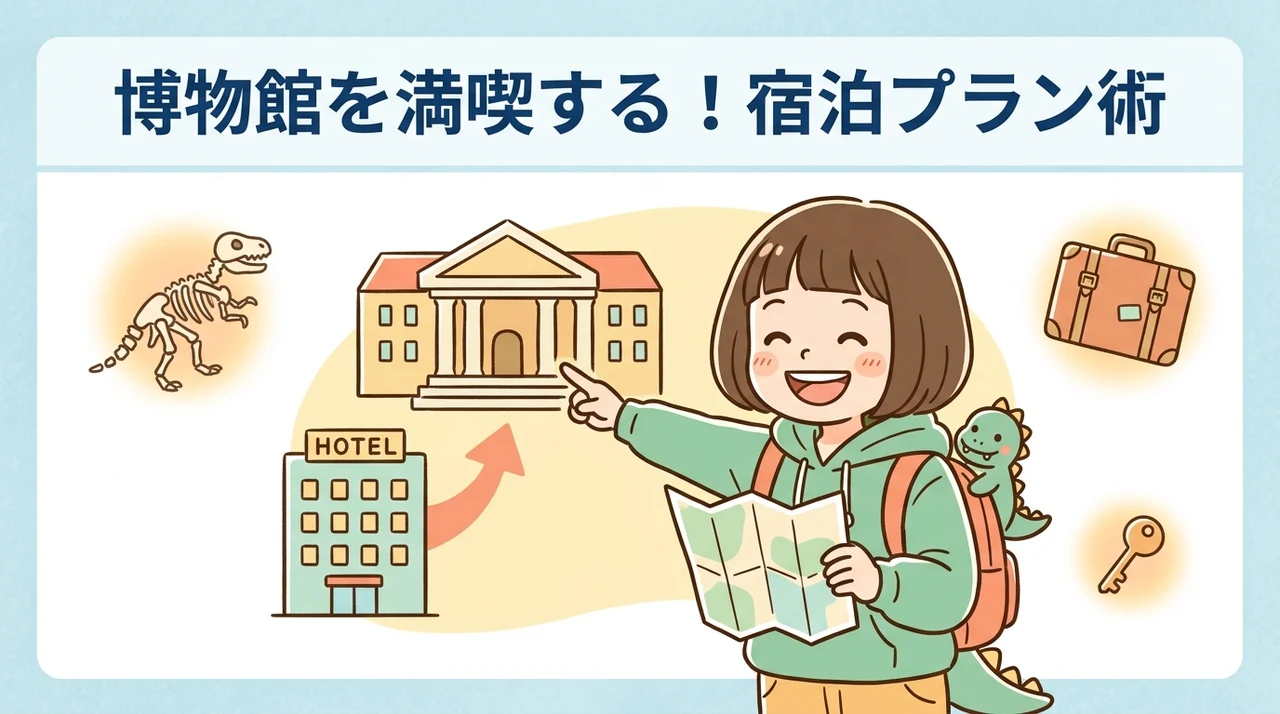 博物館の滞在時間に合わせた宿泊プラン術