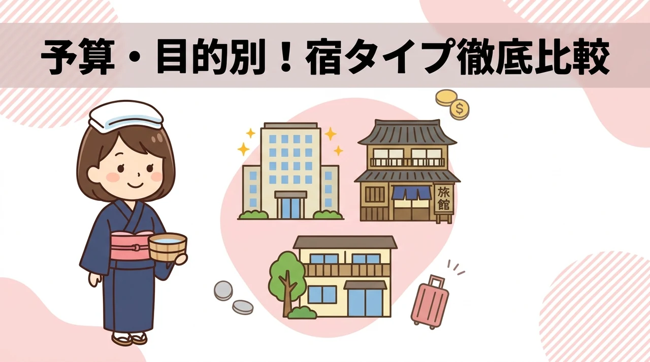 予算と目的で選ぶ宿のタイプ別おすすめ