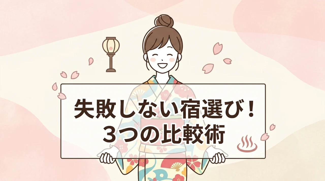 宿選びで失敗しないための3つの比較ポイント