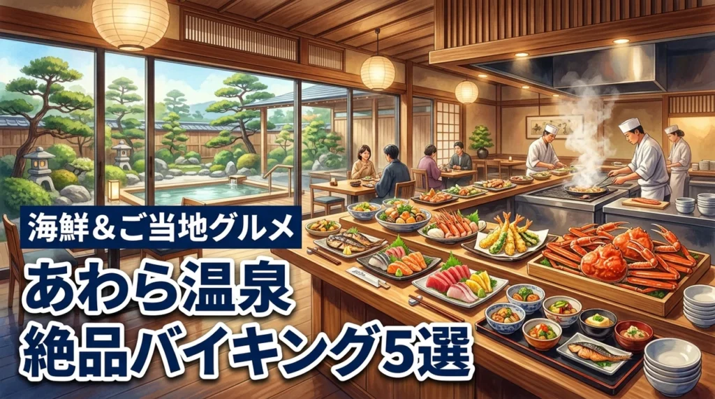 あわら温泉のバイキングが絶品な宿5選！海鮮もご当地グルメも食べ放題