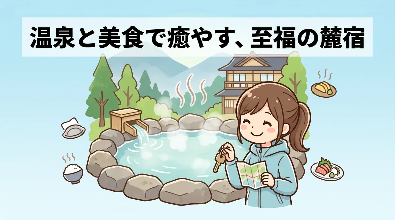 温泉と美食で旅の疲れを癒やす麓の宿の楽しみ方