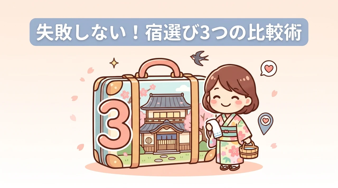 宿選びで重視したい3つの比較ポイント