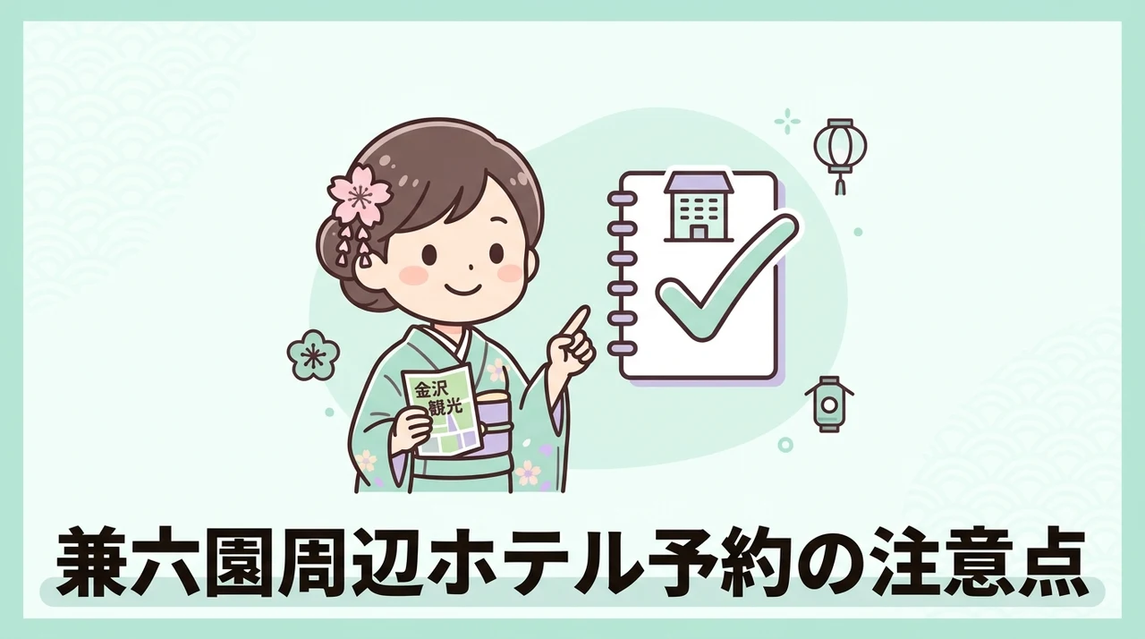 兼六園近くホテルの予約前に確認したい注意点