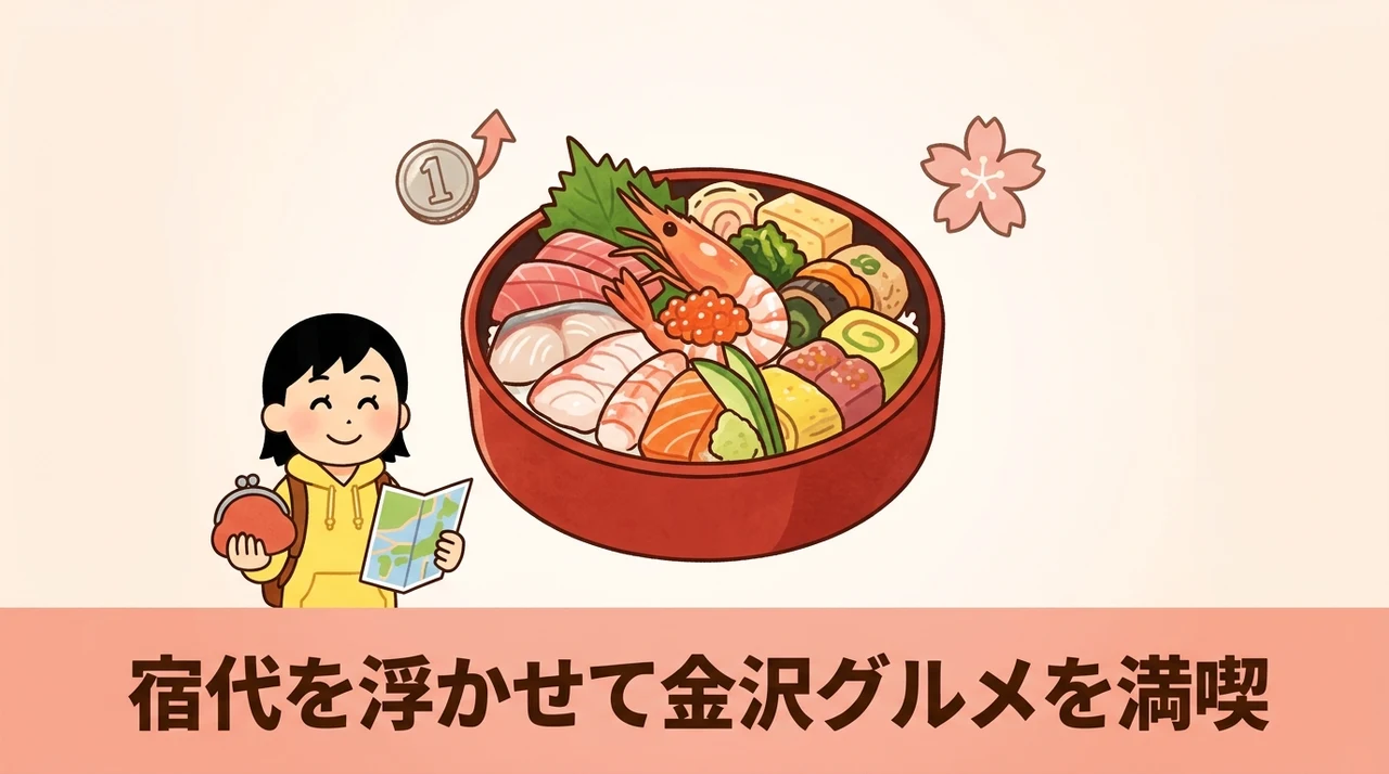 宿泊費を浮かせて金沢グルメを楽しむ方法