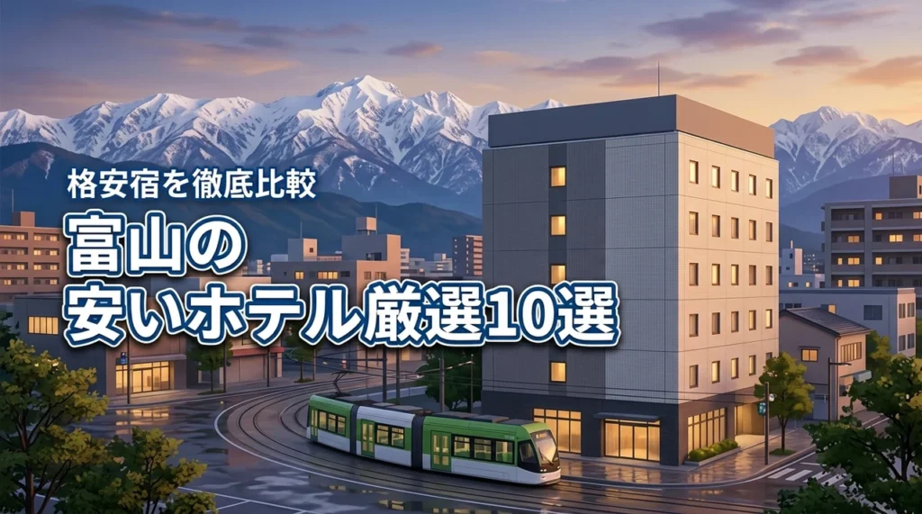 富山で安いホテルを厳選10選！ビジネスにも観光にも使える格安宿を徹底比較