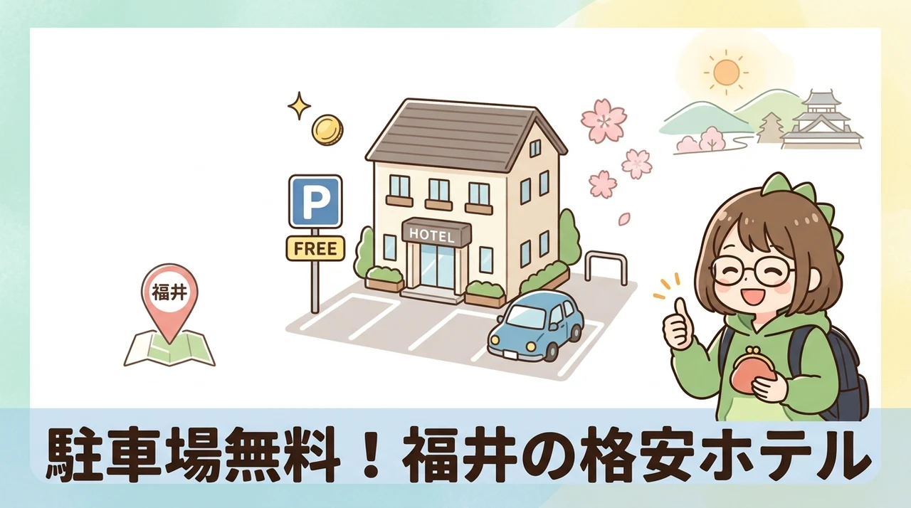 車利用者向け！無料駐車場がある福井の格安ホテル
