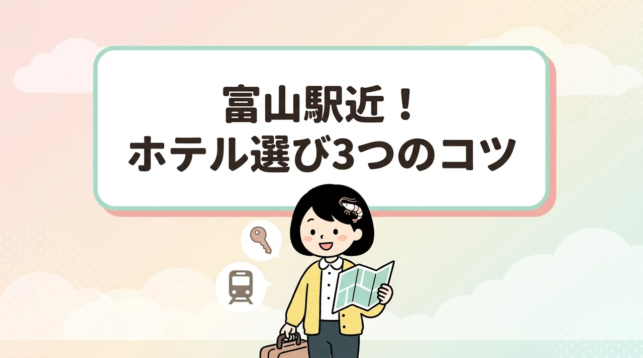 富山駅徒歩圏のホテルを選ぶ3つのポイント